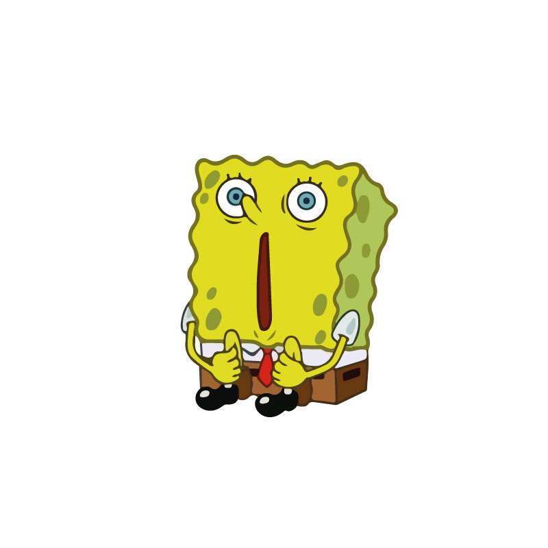 Bob sorprendido Bob esponja Stickers Med