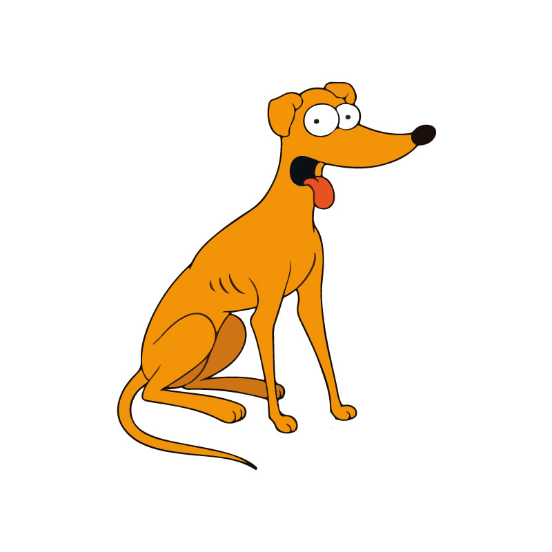 Santa’s little helper- Simpsons – Stickers Med